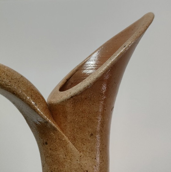 Image 1 of Pyriet aardewerken kan, jaren 70, hoogte 40,5 cm
