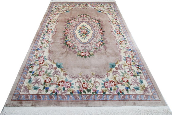 Image 1 of Tappeto moderno originale annodato a mano in stile cinese antico di Pechino, 315 x 212 cm, ottime condizioni.