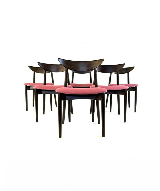 Image 1 of 6 sedie da sala da pranzo vintage, Harry Østergaard anni '60