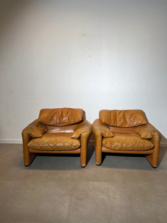 Sillón Cassina Maralunga de cuero de Vico Magistretti – Sillones (photo 9 of 9)