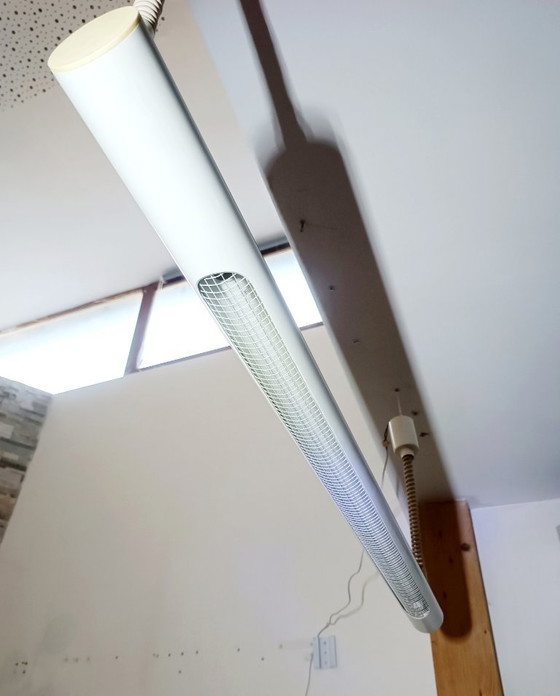 Enorme industriële hanglamp uit de jaren 80 – Massive, Hanglampen, Metal (photo 7 of 8)
