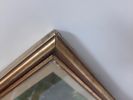 Image 1 of Vintage ingelijste litho - verliefd stel