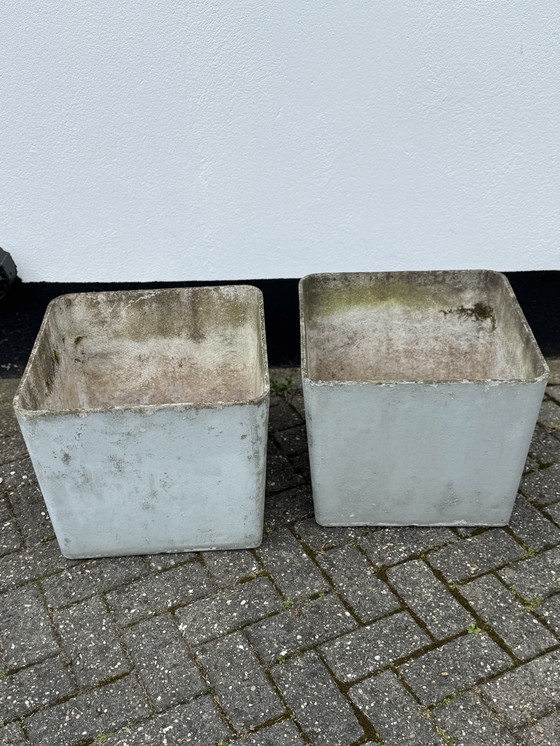 Image 1 of Pair of Willy Guhl Square Planters