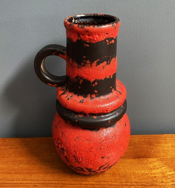 Scheurich Vase Model 428-26 Red And Black West Germany Pottery – Ceramic (photo 10 of 12)