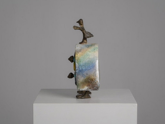 Handgemaakte, sculpturale keramische sieradendoos, Europa, jaren 1980 – Glaskunst, Glass, Ceramic (photo 4 of 11)