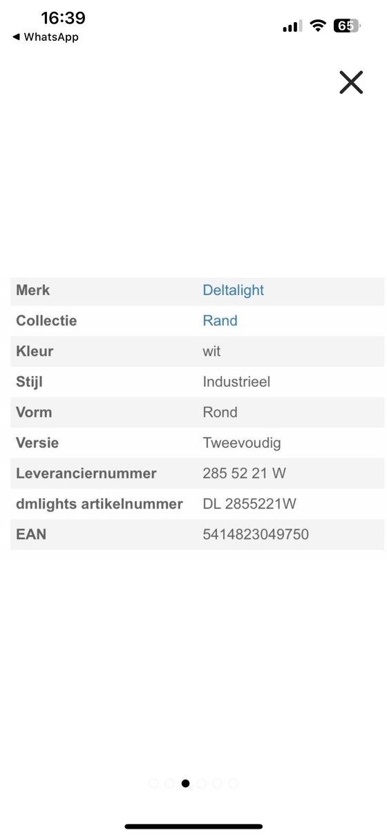 Image 1 of Delta Light Doppel-Spotkante, Weiß