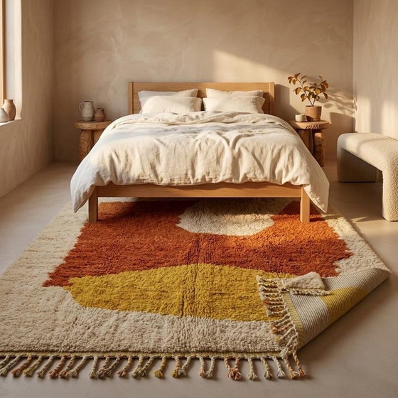 Authentic Traditional Handmade Moroccan Rug 200/300 cm, Ahrend, Rugs & carpets, Wool, Creme (photo 2 of 7)