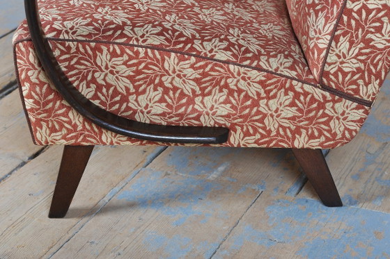 Originele art-deco fauteuil, van J. Halabala voor UP Zavody, beukenhout, Tsjechië, jaren 1930. – UP Závody (photo 8 of 12)