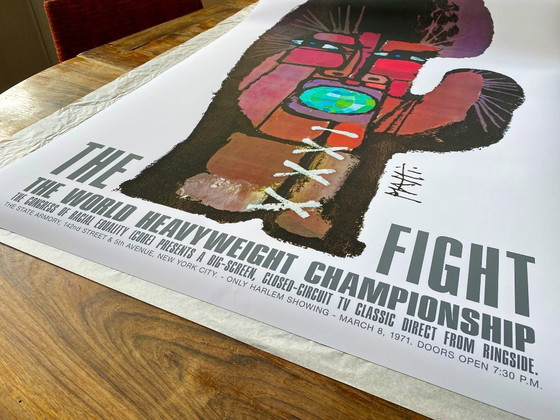 Image 1 of „Der Kampf“ Muhammad Ali – Joe Frazier, Boxweltmeisterschaft 1971 – 70 x 100 cm