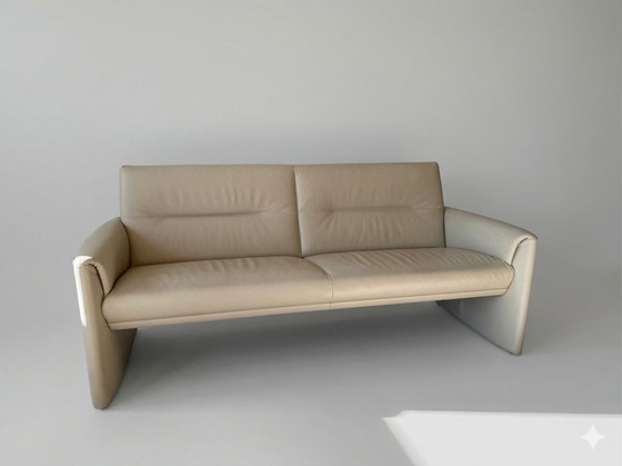 Image 1 of Sofá Leolux Boavista de diseño, 3 plazas, piel beige.