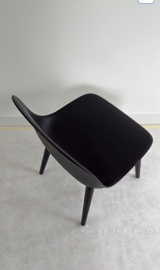 6x Muuto Fiber chaise en bois noir, Chaises de salle à manger (photo 3 sur 6)