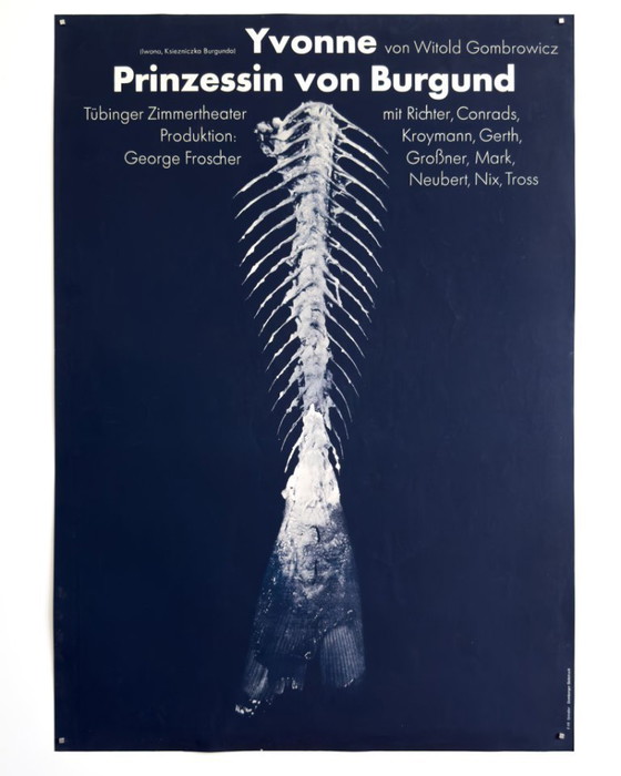 Image 1 of 🎭 Prinses von Burgund (Yvonne) – ca. 1970 – Originele A1-poster van F+R Grindler | Zeefdruk | 84×59cm | Duitsland