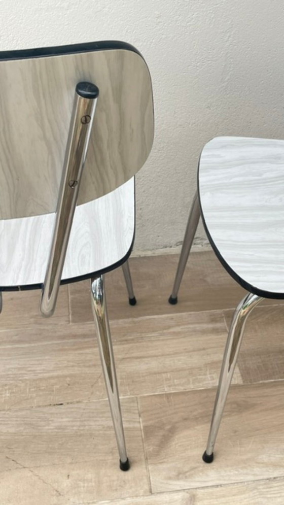 Coppia di sedie vintage in formica – Sedie da pranzo, Metal (photo 19 of 29)