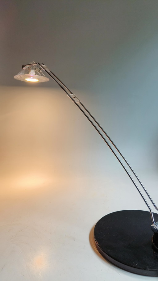 Modernist 1980s plexiglass desk lamp
