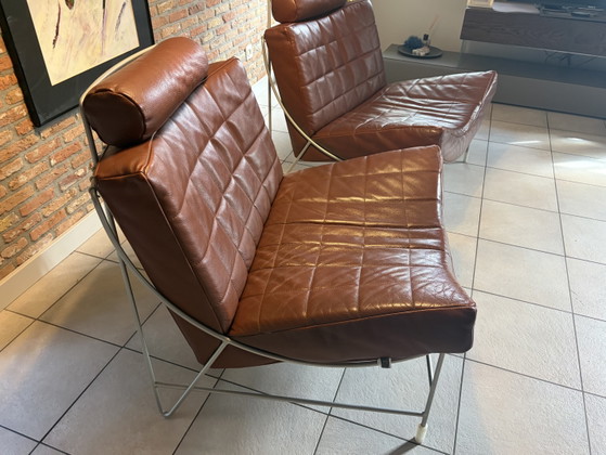 Image 1 of Leolux Volare brown leather
