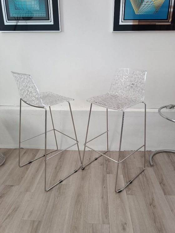 Image 1 of Sgabelli da bar dal design originale realizzati in Italia negli anni 2000