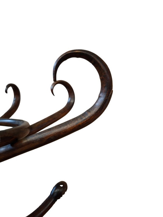 Image 1 of Porte-manteau colonne élégant de style Thonet