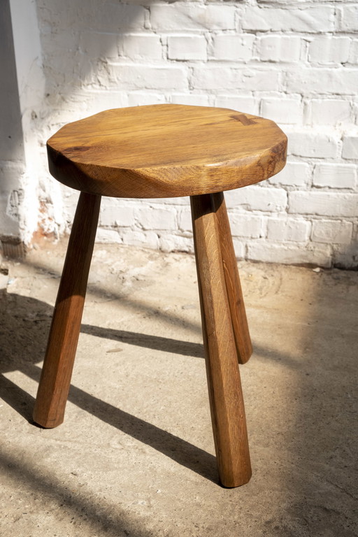 Taburete vintage de roble