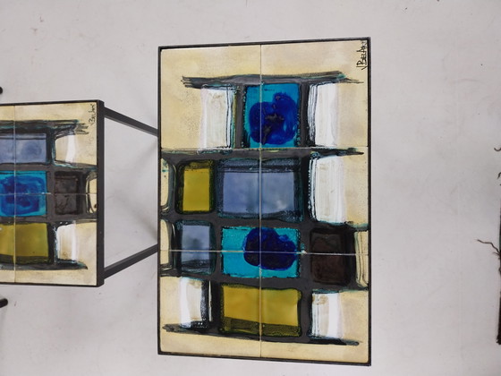 Image 1 of 1 x Juliette Belarti mimiset 3 tafels gesigneerd.  1960's