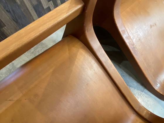 Image 1 of Set of 2 Carlo Bartoli Scandinavian Mito chairs for Tisettanta, vintage 1970