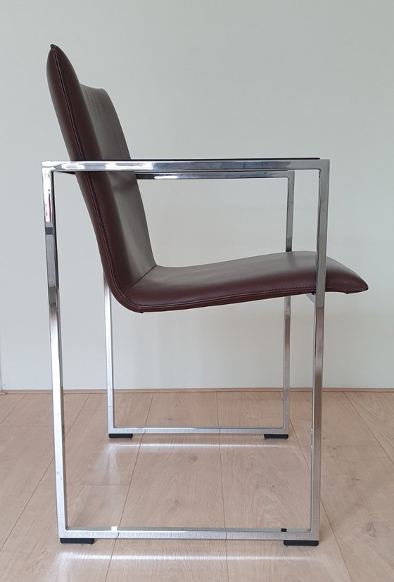 Image 1 of quattro sedie da pranzo Arco color cioccolato del designer Burkhard Vogtherr