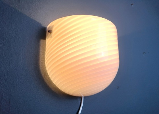 Image 1 of Murano Swirl glazen wandlamp van VM-Vetri, Italië, 1970