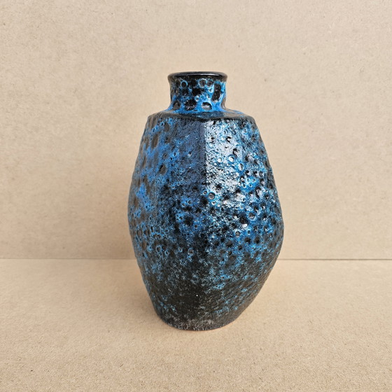 Image 1 of Vase Gerz Keramik Simon Peter Gerz Design Georg Mennicken 1967 60er Fat Lava 3004/20 Schaumglasur Midcentury Germany