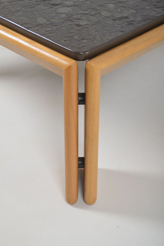 Image 1 of Brutalist coffee table with top in natural stone, 1970s