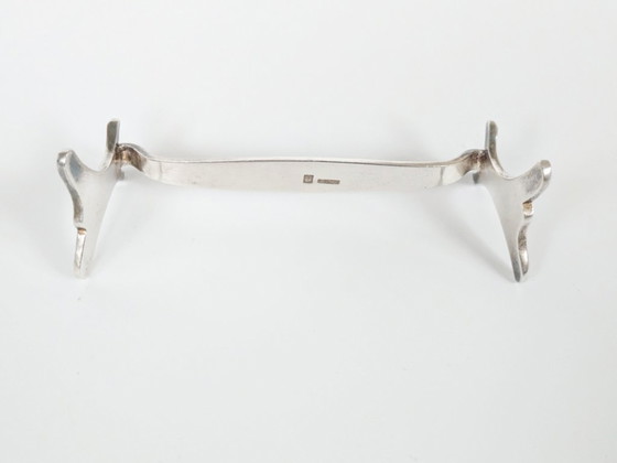 Image 1 of Lot de 6 repose-couteaux Christofle en métal argenté, décoration de table Art nouveau française