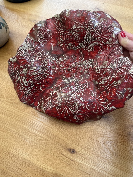 Image 1 of Piatto da frutta decorativo in ceramica