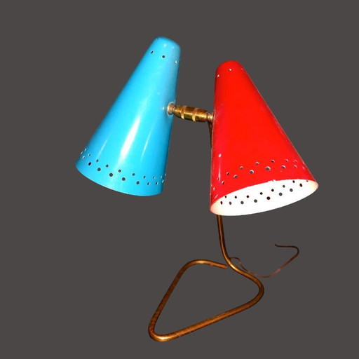 Lampe de table vintage rare, design STILNOVO | Années 1950