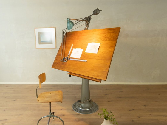 Table à Dessin des Années 1950 par Nike Eskilstuna, Bureaux, Bois, Marron (photo 2 sur 25)