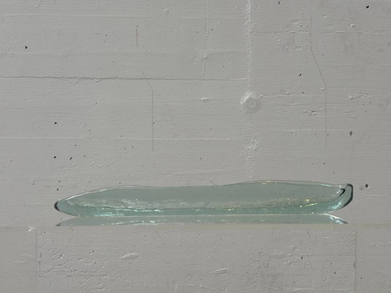 Image 1 of Oblong bowl made of mouth-blown glass, 1970s