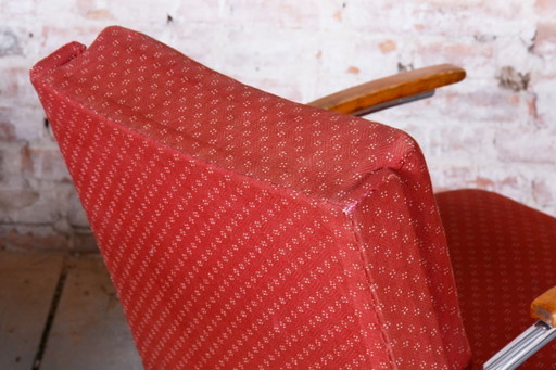 Pair of Bauhaus Armchairs, by M. Breuer, for Mücke-Melder, Chrome, Czech, 1930s – fauteuils, Textile, Wood (photo 2 of 11)