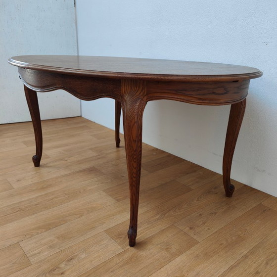 Image 1 of Oval vintage dining table dining room table extendable table