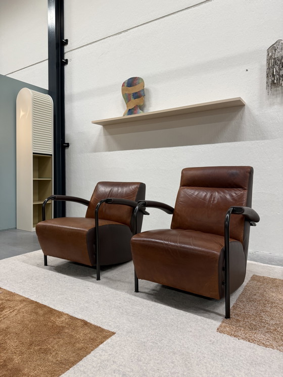 Leolux Scylla Low Armchair Brown Leather (photo 7 of 7)