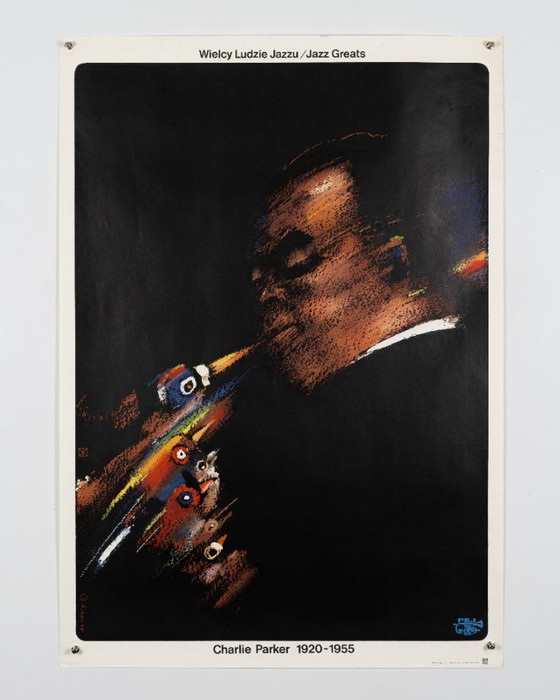 Charlie Parker 1920-1955 – 1975 – Poster musicale originale vintage di Waldemar Swierzy – Mid-Century Modern (photo 3 of 8)