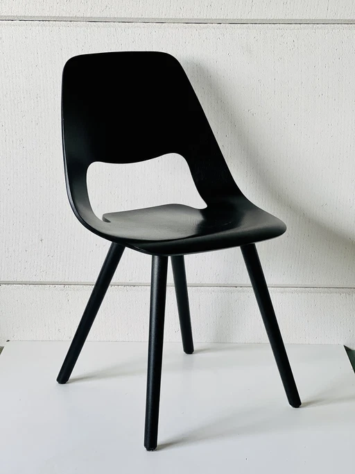 Vitra Jill Holz Schwarz Stuhl