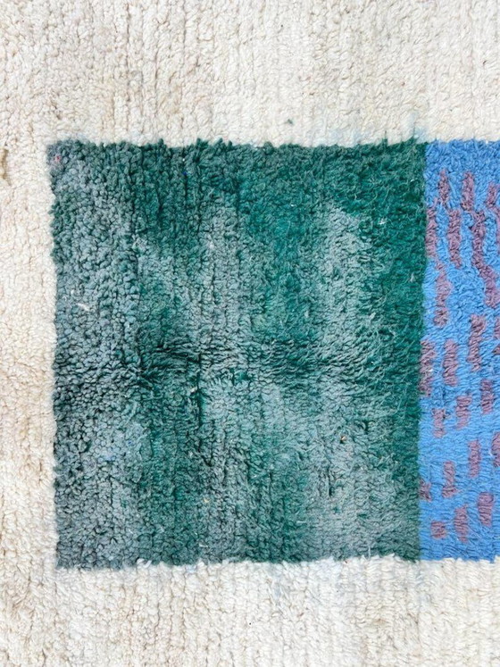 Image 1 of Handmade Beni Ourain rug: 3/2 m Authentic Moroccan wool rug, geometric design