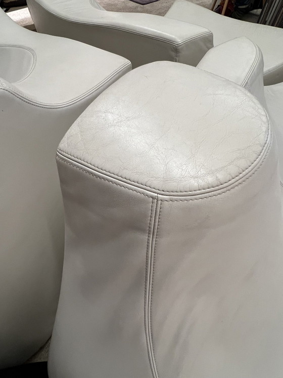 Saruyama Insel-Sitzmöbel in Weißem Leder – Moroso, Sessel, Leather (photo 5 of 9)