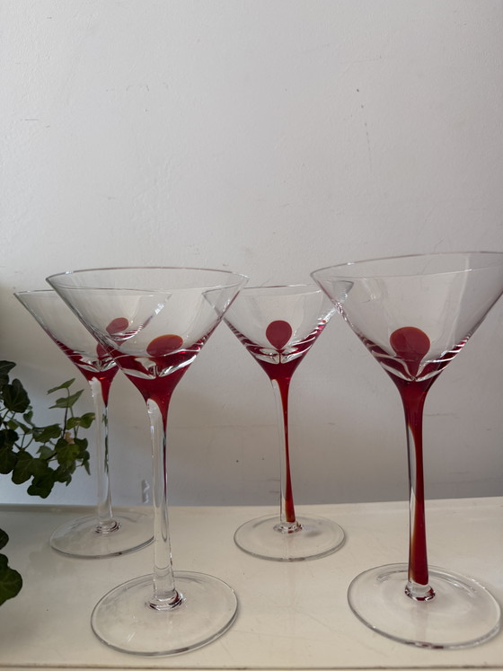 Image 1 of Swirline Red Cocktail glazen barware