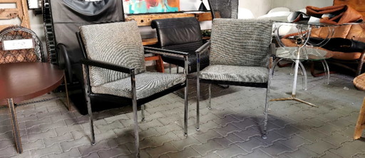 Stoll Giroflex Zweden fauteuil, 1950, paar