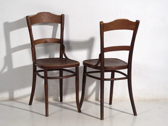 Antique Thonet-Mundus chairs (c.1920). Set of 2 pieces #2 – Dining chairs (photo 17 of 40)