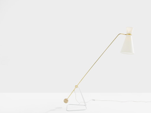 Pierre Guariche G2 balancier brass metal floor lamp 1951