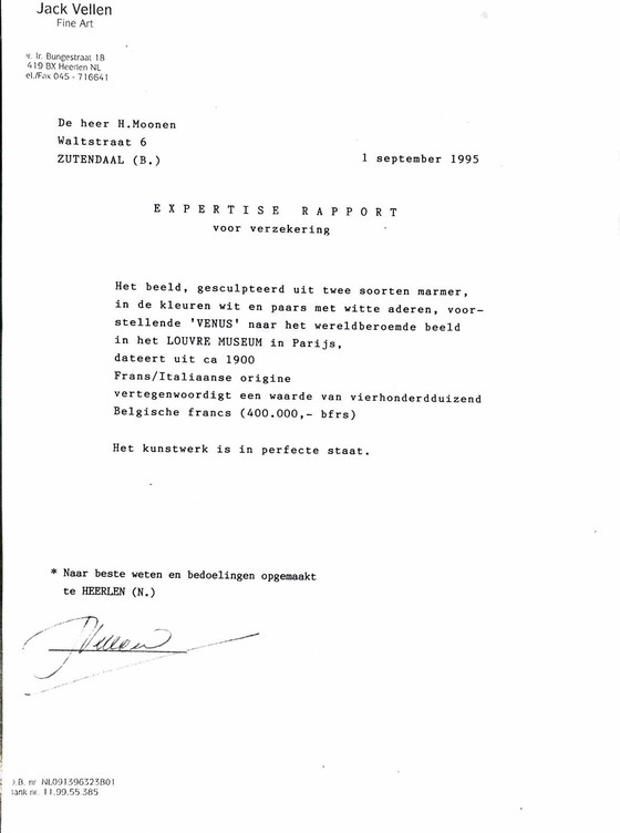 Image 1 of Statue en marbre composée de 2 types de marbre