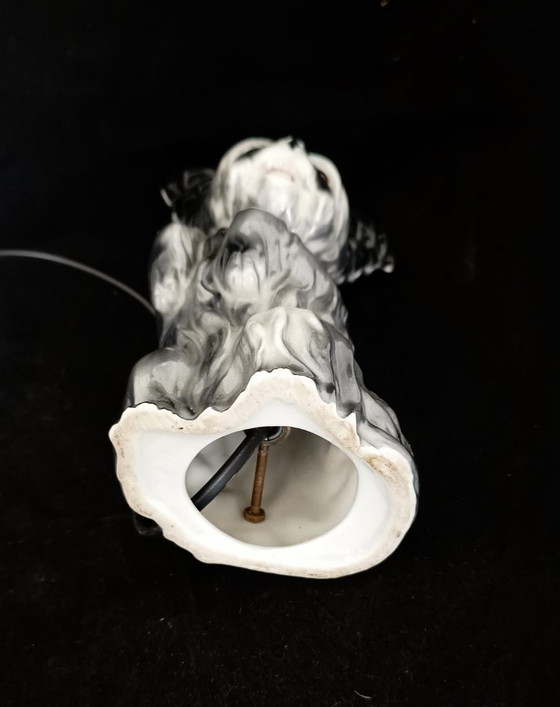 1950s Porcelain Dog Lamp – Table lamps, Plastic (photo 5 of 9)