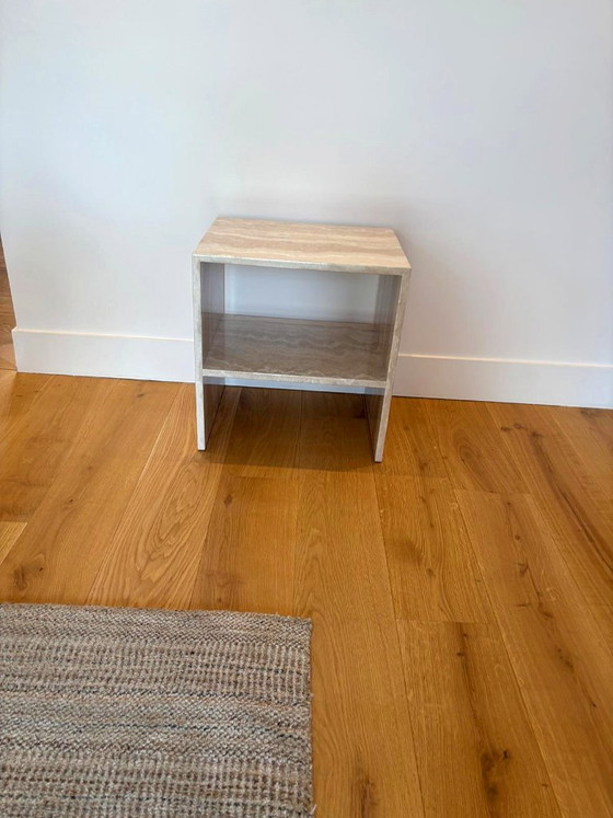 Pair of Napoli natural travertine Nightstands (photo 3 of 5)