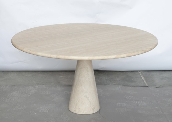 Angelo Mangiarotti M1 Dining Table Travertine Marble 130cm (photo 2 of 15)