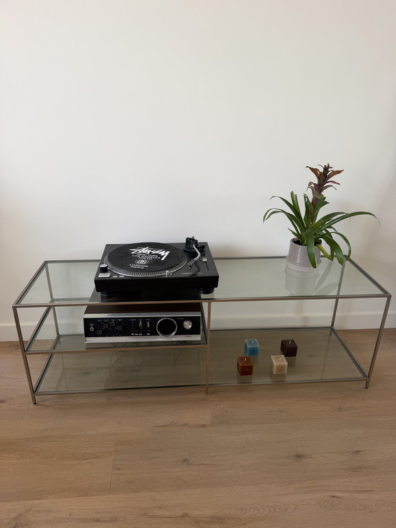 Glass HIFI TV unit / audio unit metal frame – LaRedoute France, Sideboard, Brass (photo 2 of 8)