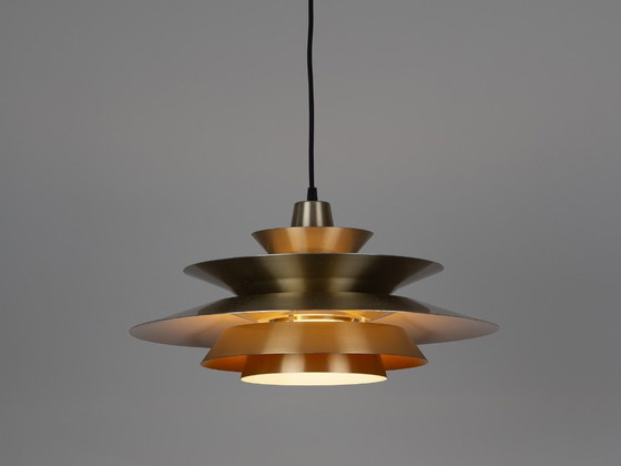Vintage Swedish Pendant Lamp by Carl Thore, 1960s, Scandinavian Mid-Century – Granhaga, Aluminium (photo 3 of 14)